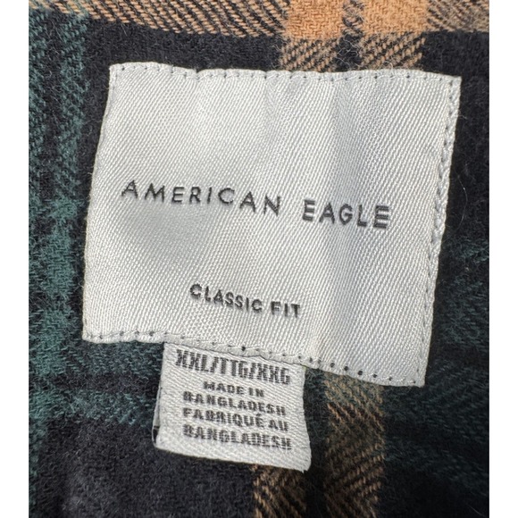 American Eagle Mens Classic Fit Flannel Shirt Plaid Button Up XXL - Picture 2 of 6